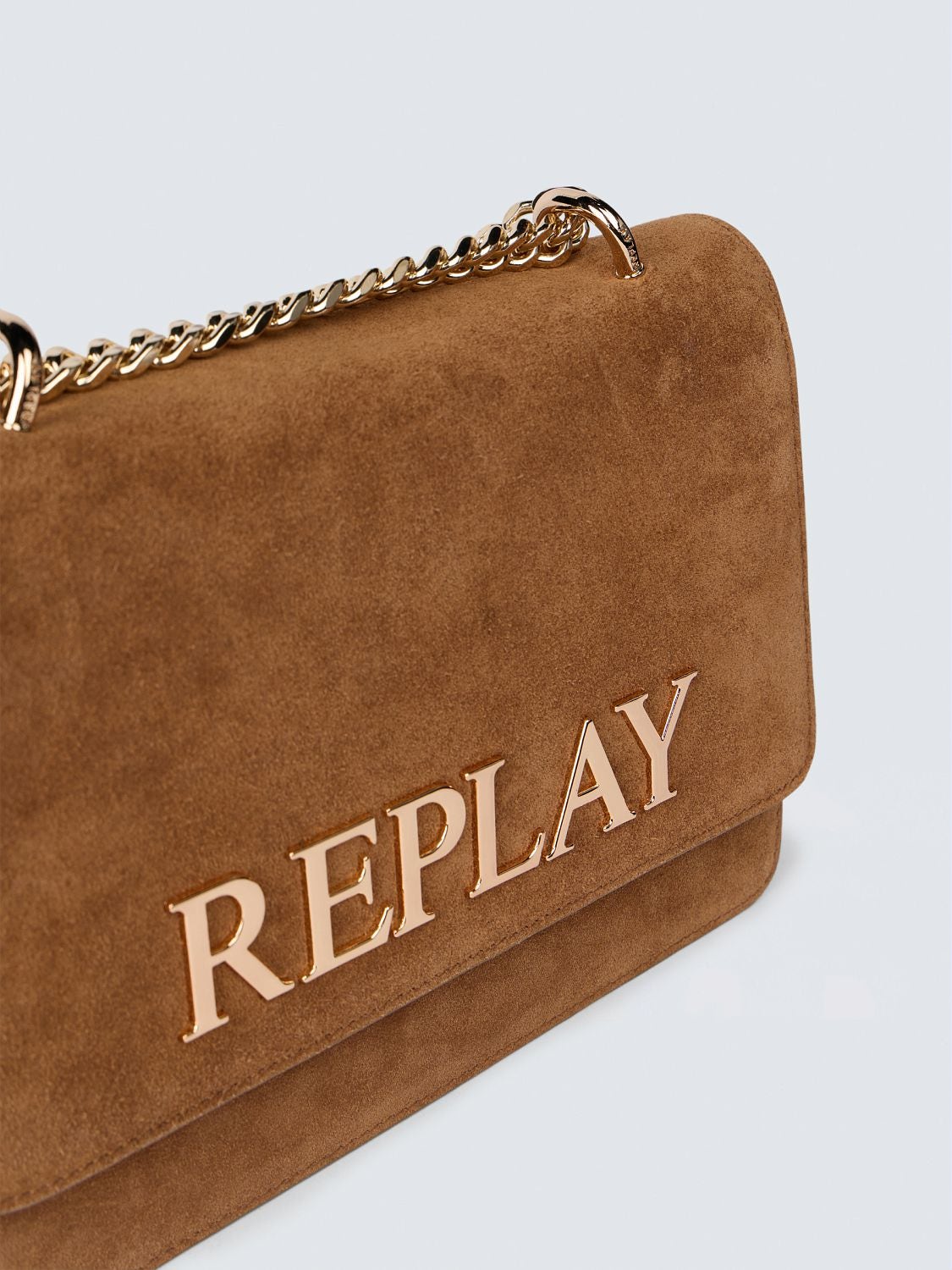 REPLAY SAC BANDOULIÈRE EN DAIM À LETTRAGE FW3000.009.A1201A BRONZE BROWN 5
