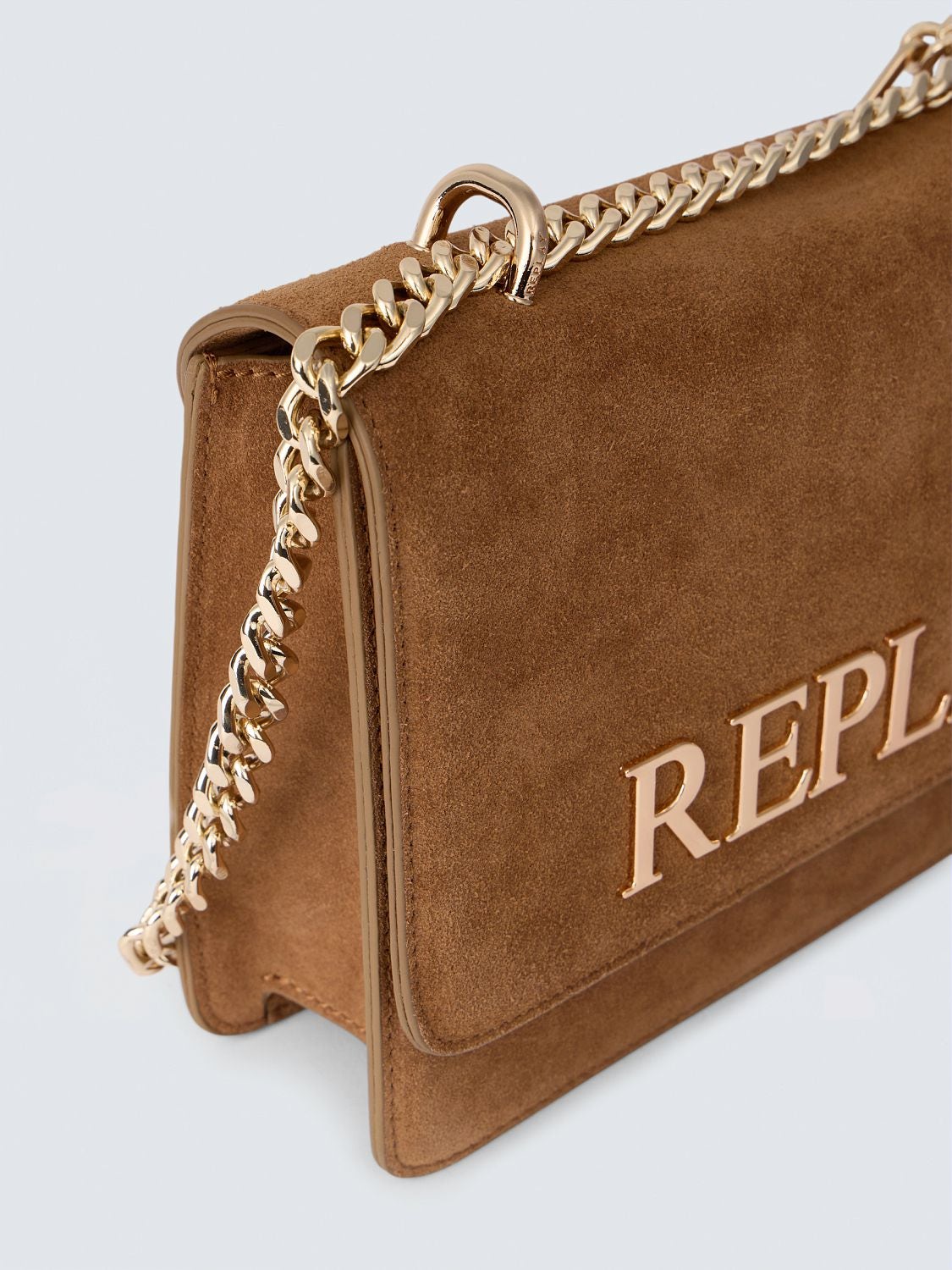 REPLAY SAC BANDOULIÈRE EN DAIM À LETTRAGE FW3000.009.A1201A BRONZE BROWN 7