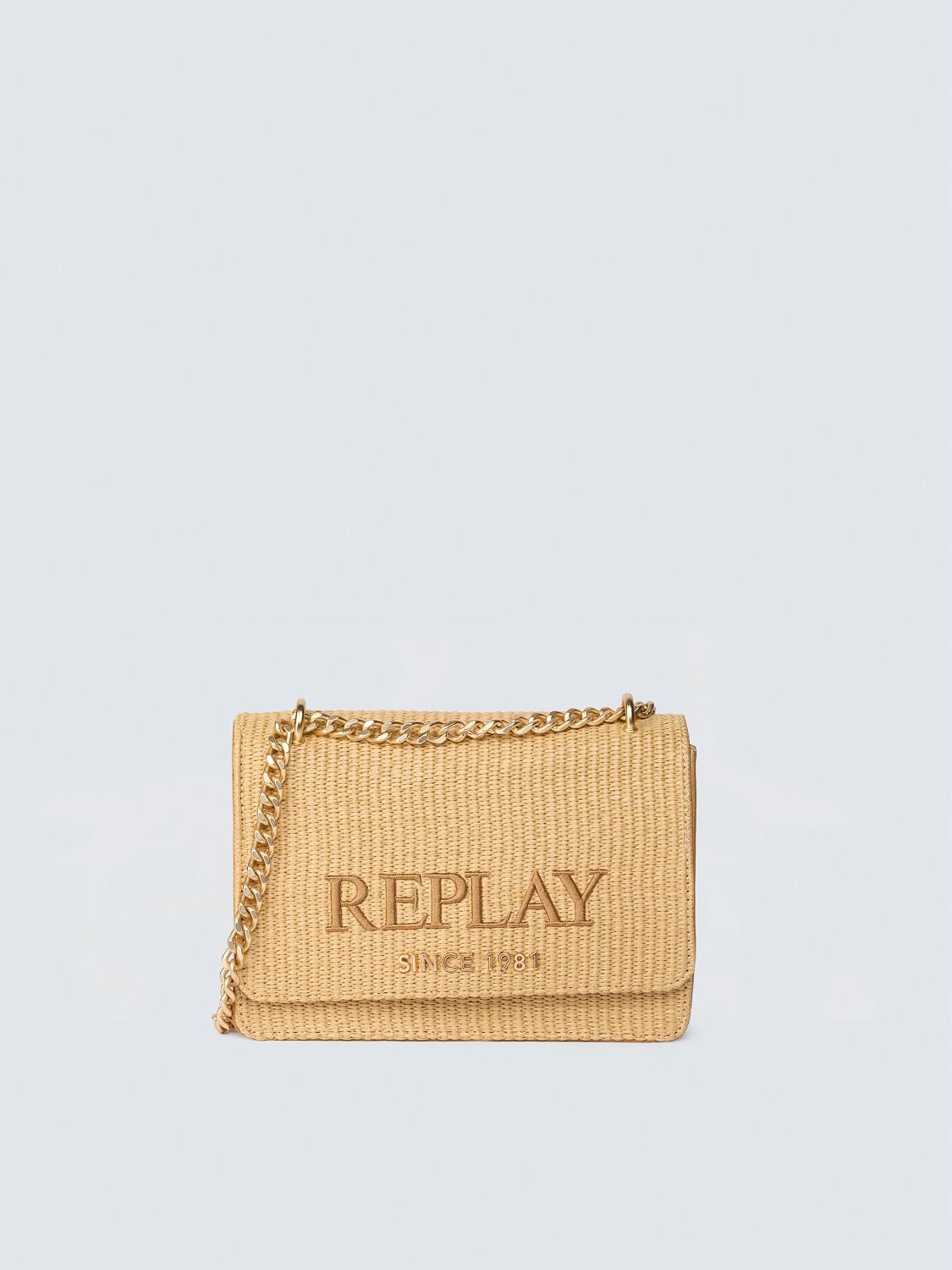 REPLAY RAFFIA BAG WITH LETTERING FW3000.062.A2009B SAND 1