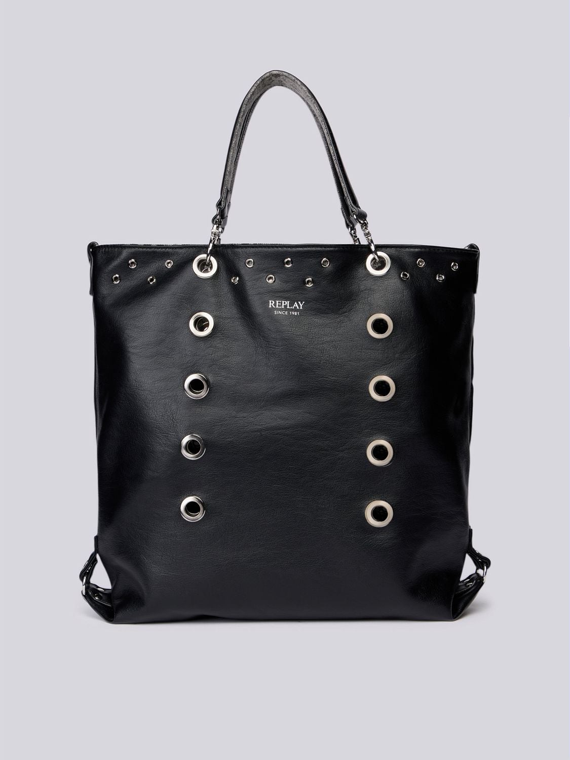 REPLAY REVERSIBLE BAG WITH CLUTCH FW3816.000.A2021A BLACK + WASHED BLACK 1