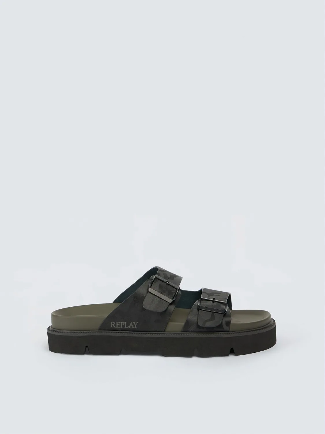 REPLAY SANDALES À DOUBLE BRIDE HALLAN GMF5Z .000.C0004L BLACK__ 1