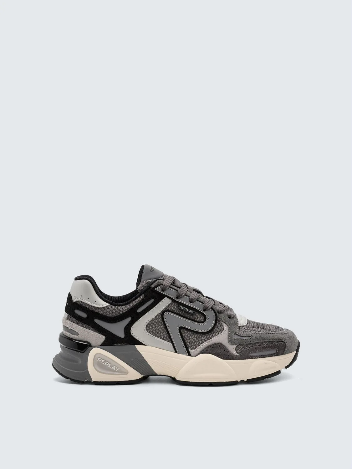REPLAY DESTINY M DEEP SPORTS SNEAKERS WITH INSERTS GMS9M .000.C000QT MULTY GREY 1