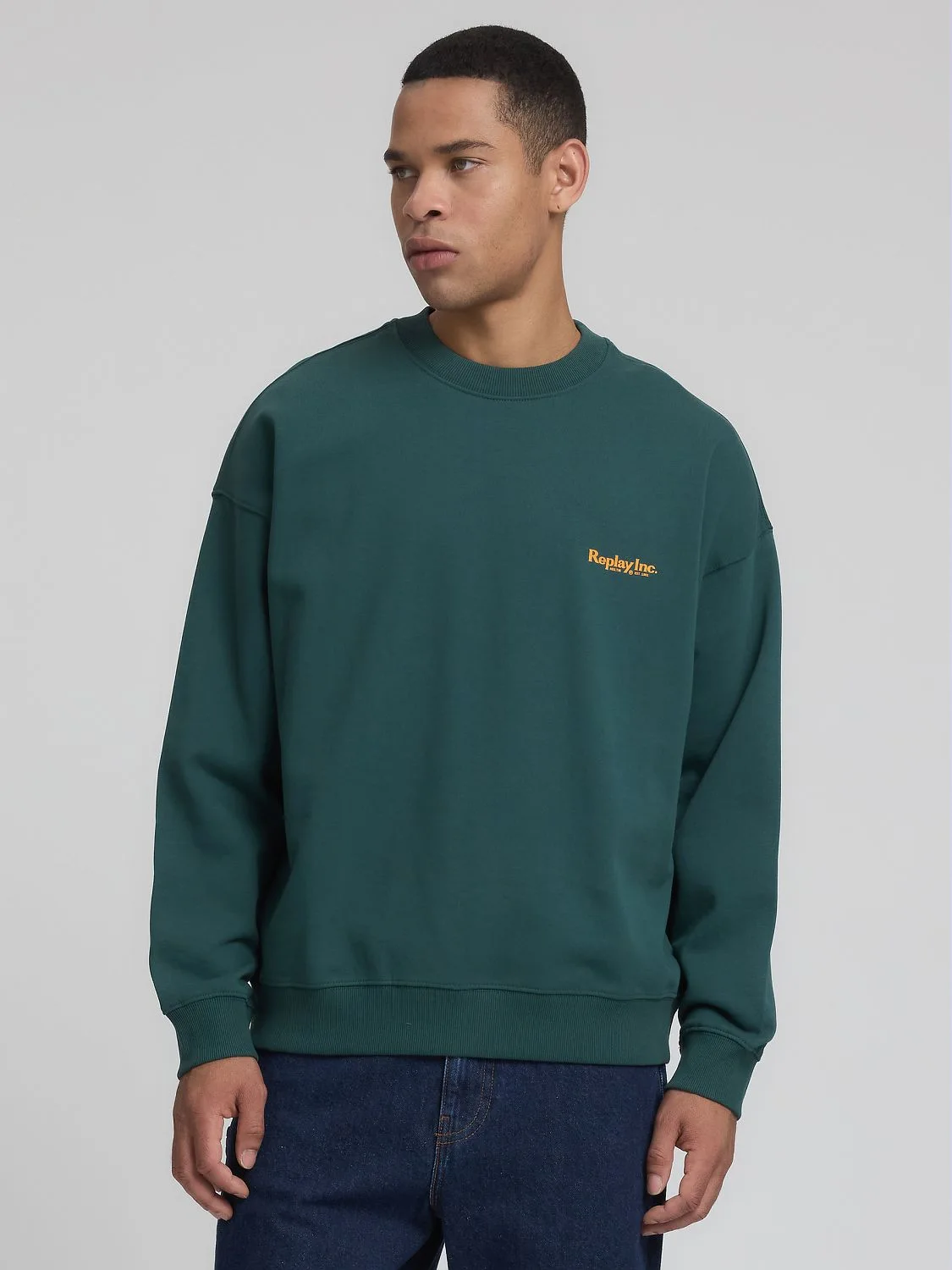 REPLAY KU6060.000.D23960-Sweatshirt KU6060.000.D23960 PETROL 2