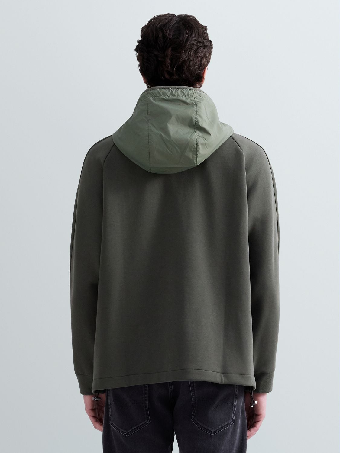 REPLAY SWEAT-SHIRT EN MOLLETON TECHNIQUE M3307 .000.23655 STRATEGY GREEN 3