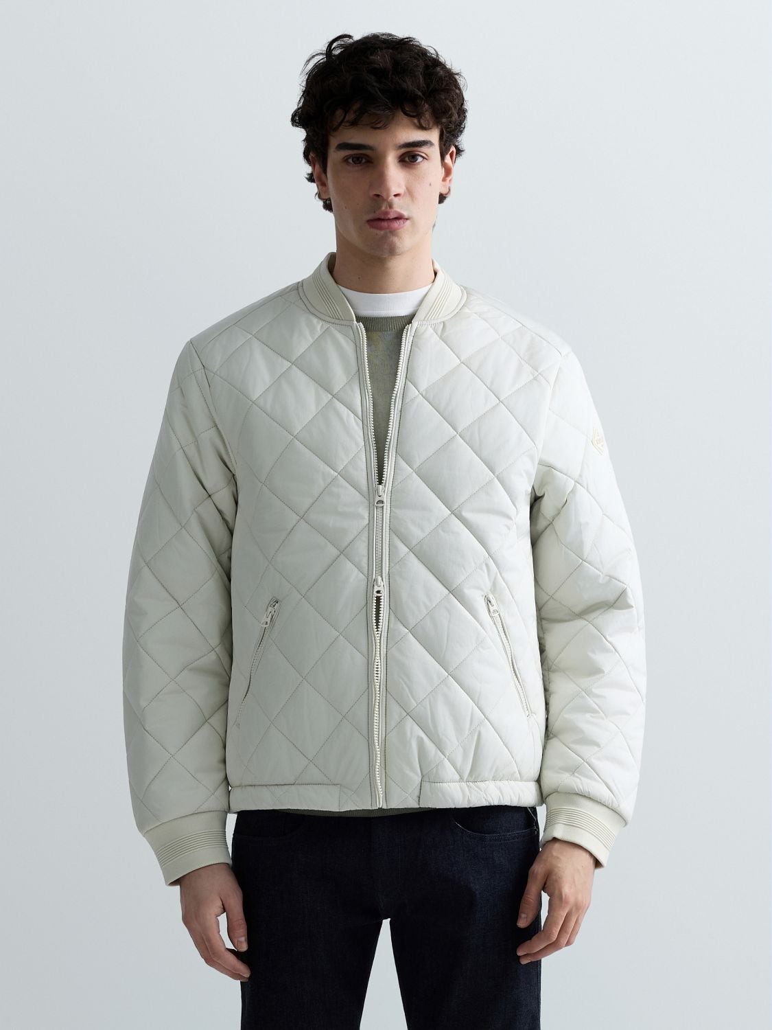 REPLAY BLOUSON MATELASSÉ COUPE REGULAR M8473 .000.85312 SNOW WHITE 2