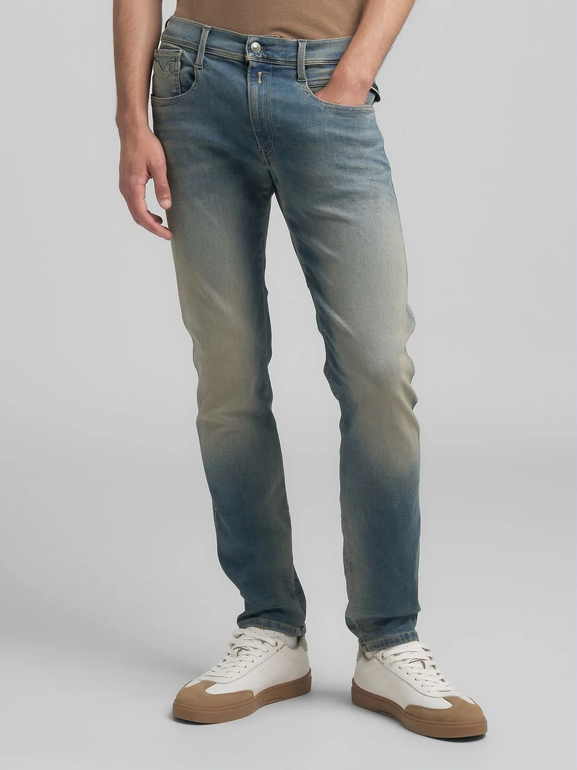 REPLAY JEAN COUPE SLIM ANBASS M914E .000.661 523 MEDIUM BLUE 2