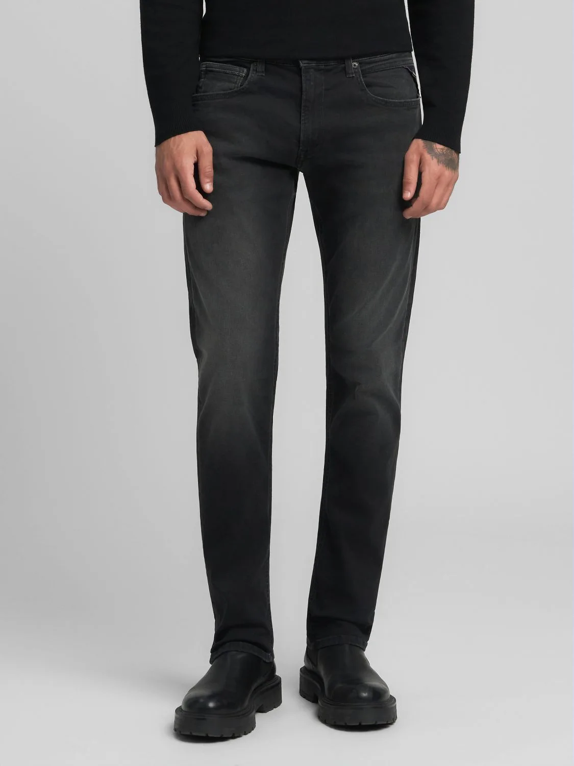 REPLAY JEAN COUPE DROITE GROVER MA972Z.000.661 72B BLACK 2