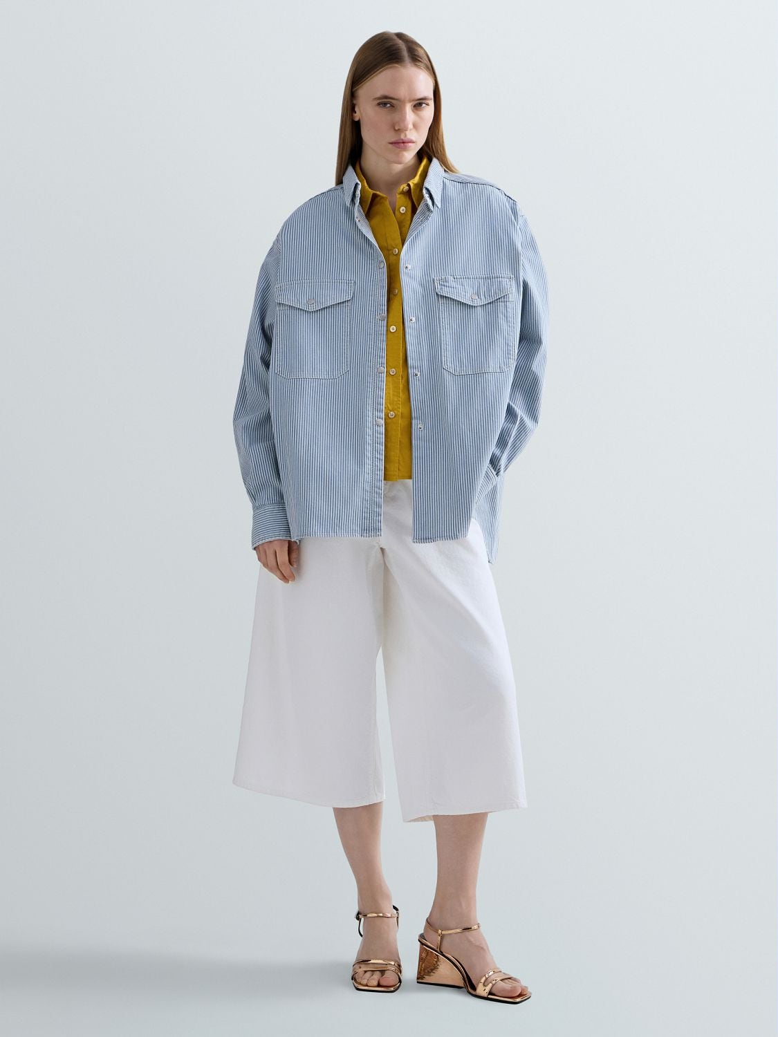 REPLAY CHEMISE RAYÉE EN DENIM 9ZERO1 W2Z1  .000.649 19A MEDIUM BLUE 1