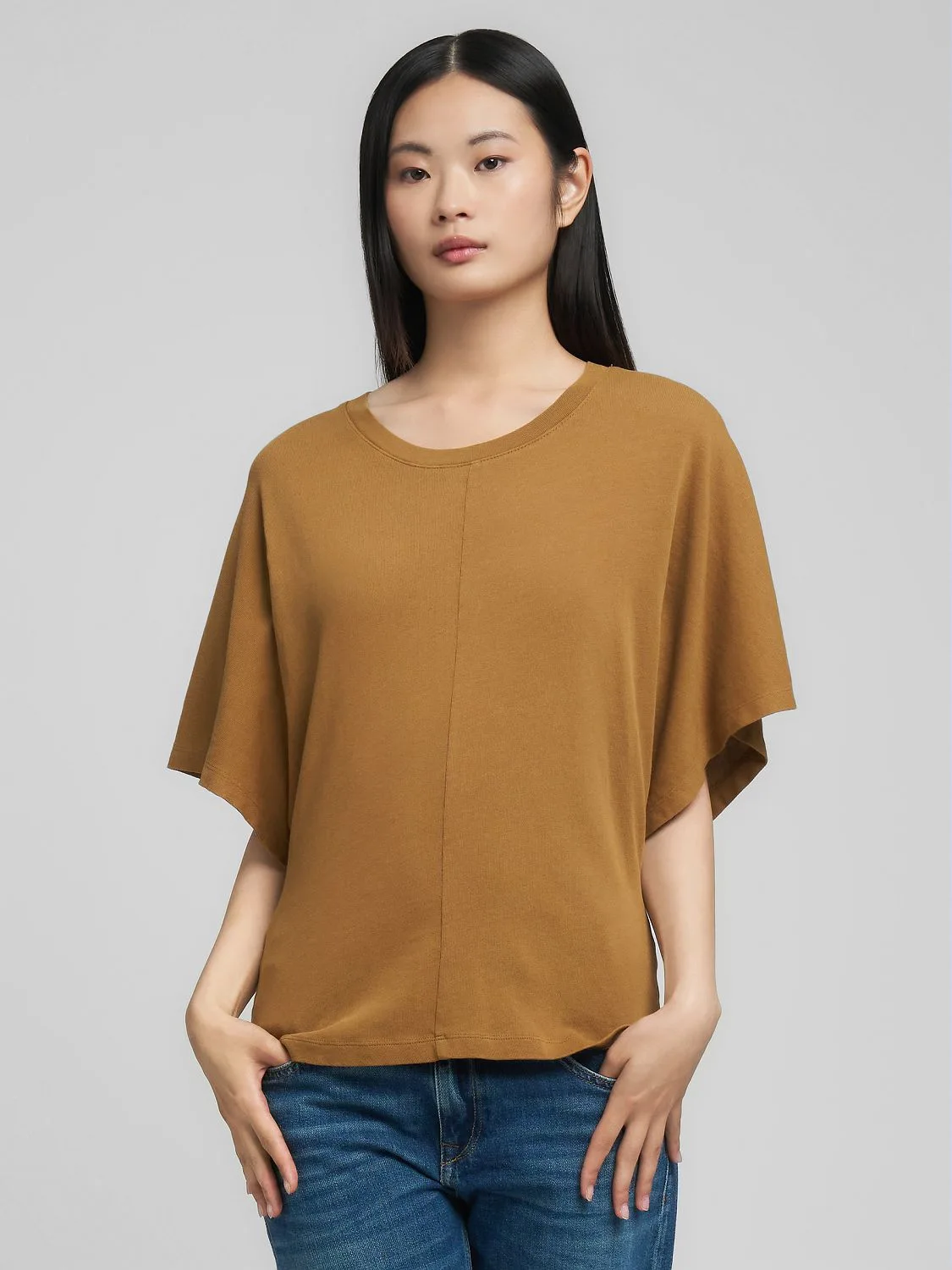 T-SHIRT EN COTON À MANCHES AMPLES