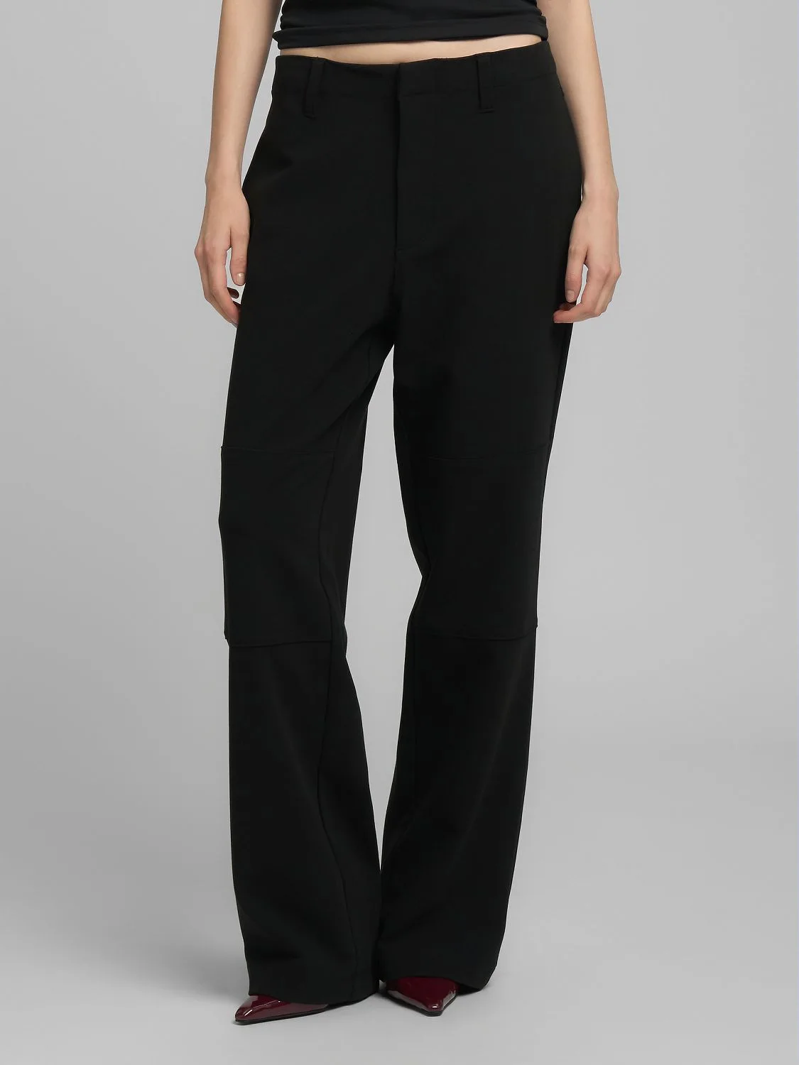 REPLAY WIDE-LEG TWILL TROUSERS W8181 .000.85363 BLACK 2