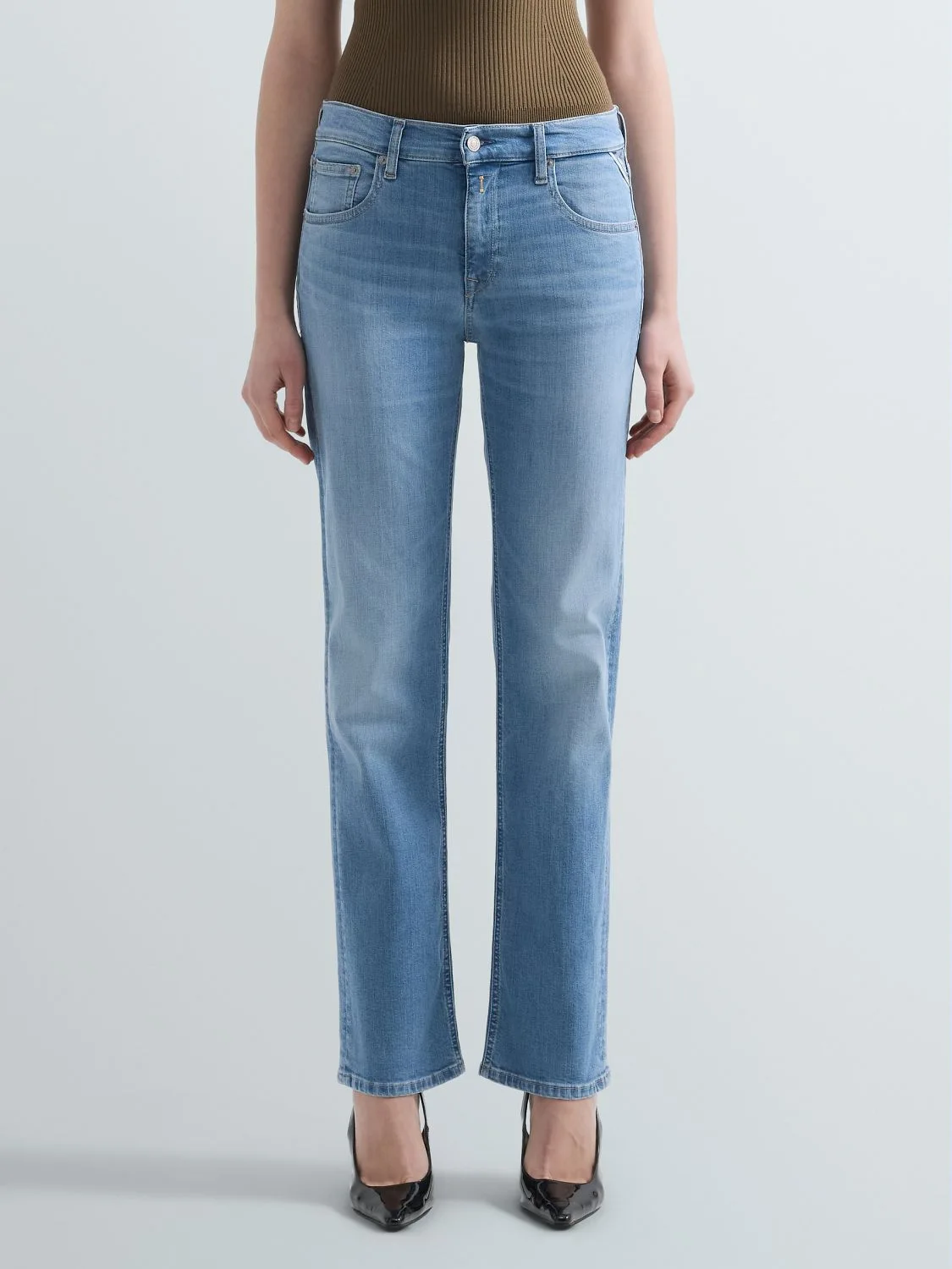 REPLAY AKEME STRAIGHT-FIT JEANS WA533 .000.573 127 MEDIUM BLUE 2