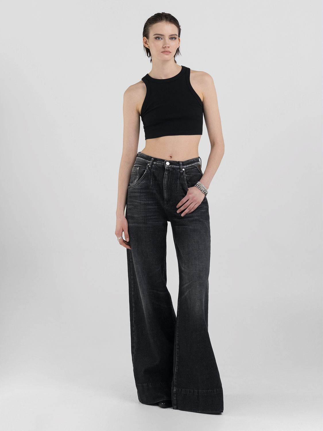 Jean jambe super large atelier replay Black | Replay Jeans