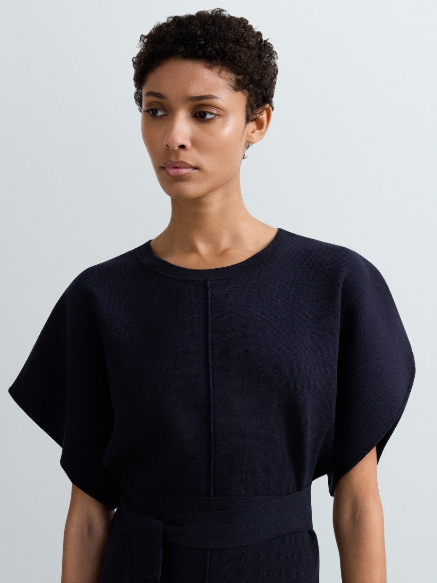 ROBE COURTE AVEC CEINTURE A FRANGES