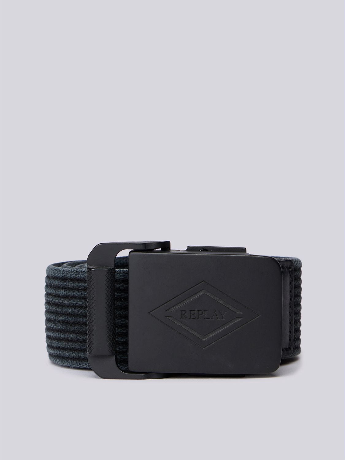 REPLAY Ribbed belt with sliding buckle AM2682.000.A0005H WASHED BLACK 1