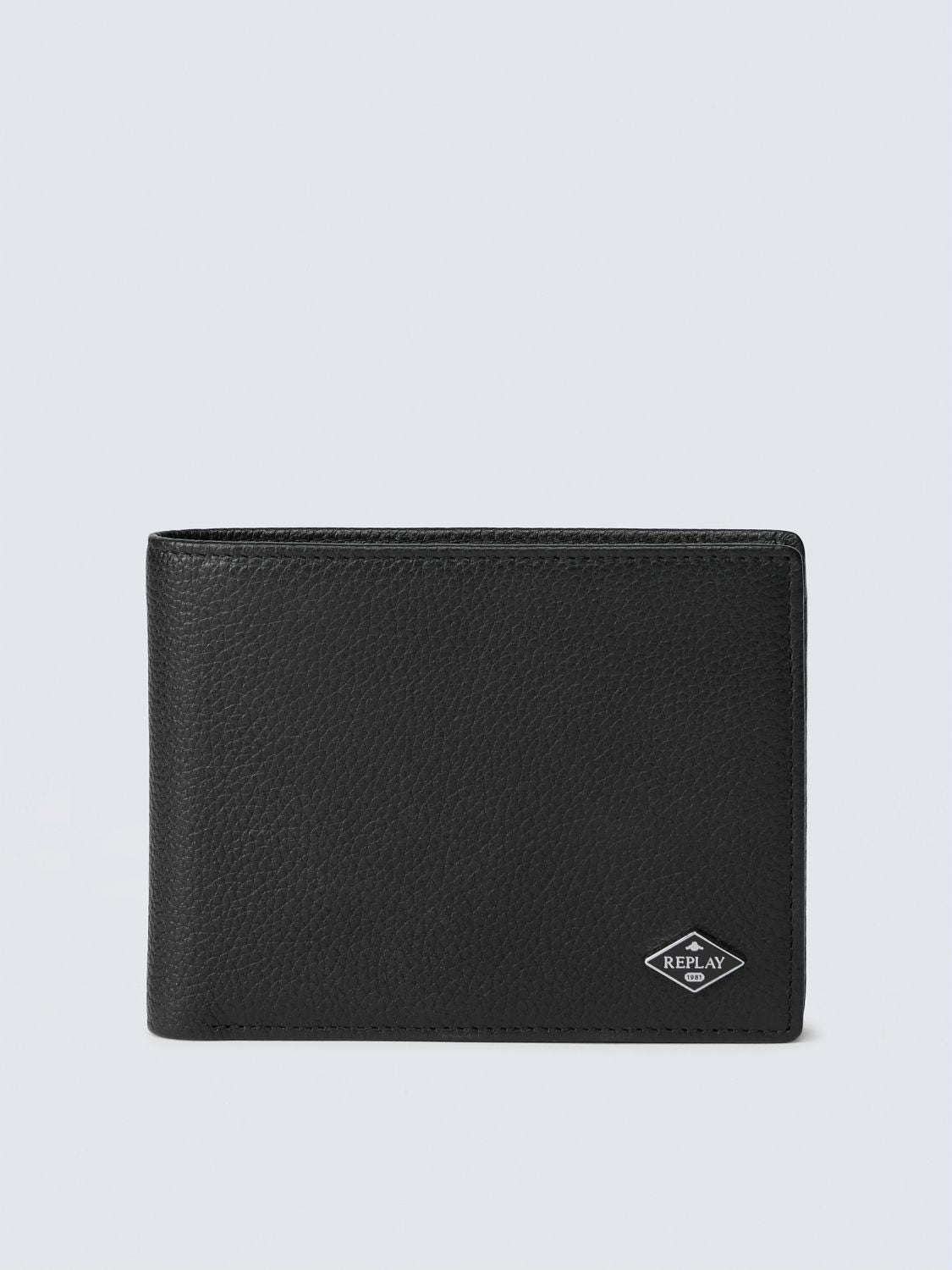 REPLAY HAMMERED LEATHER WALLET FM5352.000.A1202C BLACK 1