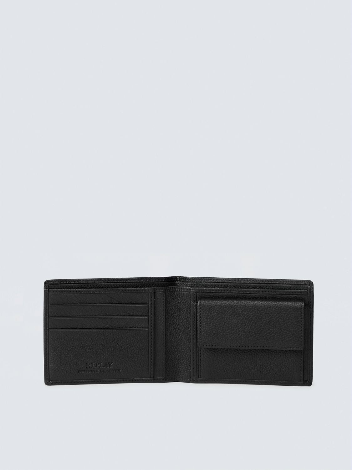 REPLAY HAMMERED LEATHER WALLET FM5352.000.A1202C BLACK 3