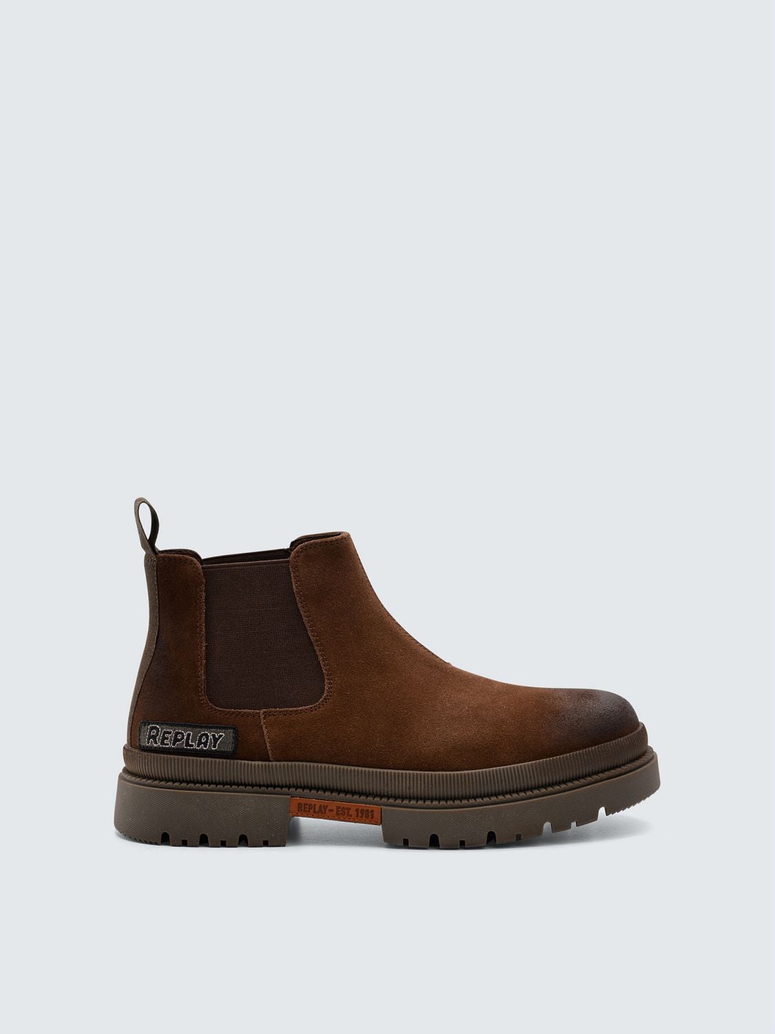 REPLAY SANDTOWN WORK SUEDE CHELSEA BOOTS GMC1G .000.C000BL BROWN 1