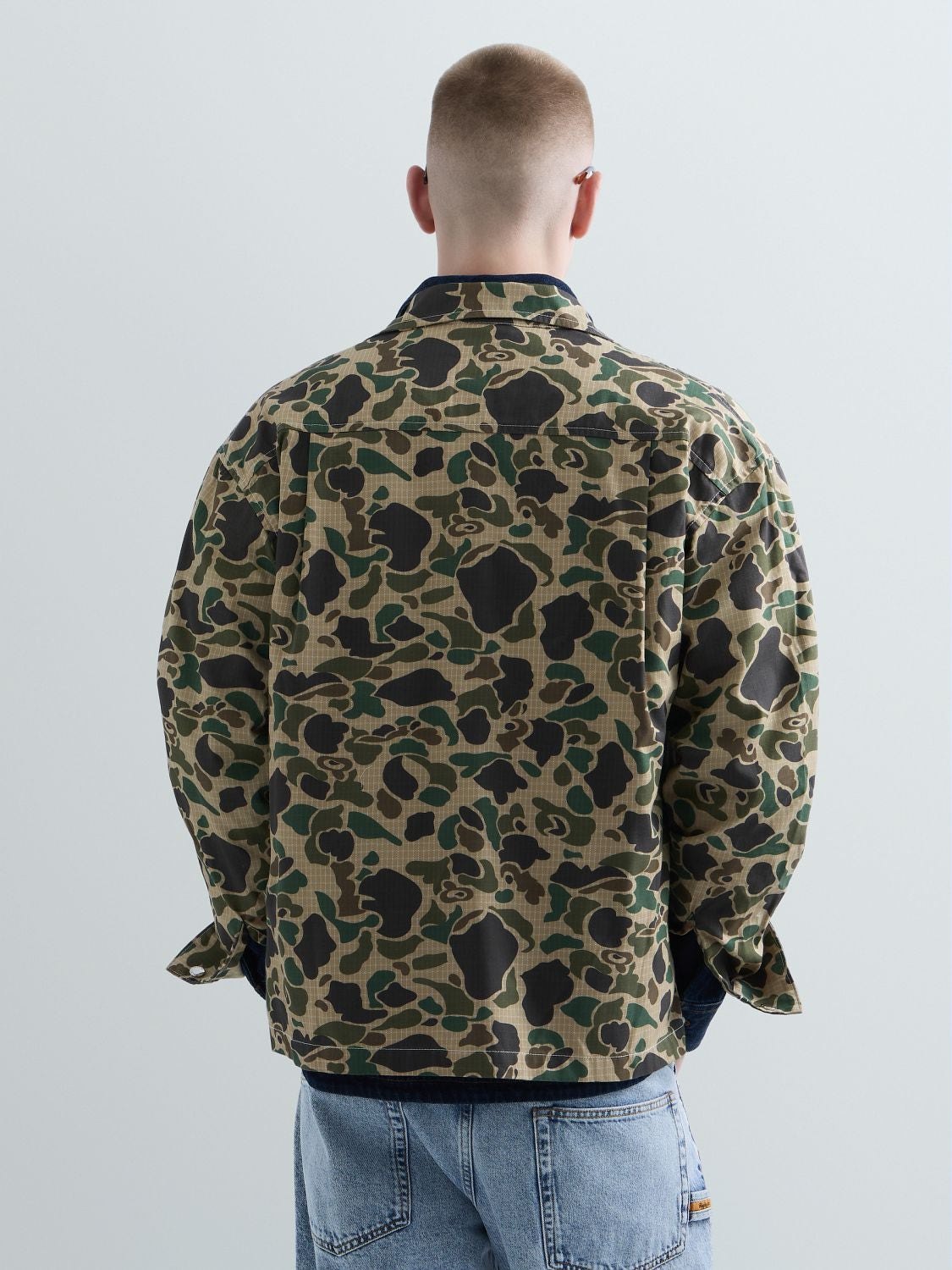 REPLAY REPLAY INC. UNISEX CAMO WELDER OVERSHIRT KU4007.000.D75089 CAMO KHAKI/BROWN GREEN 3