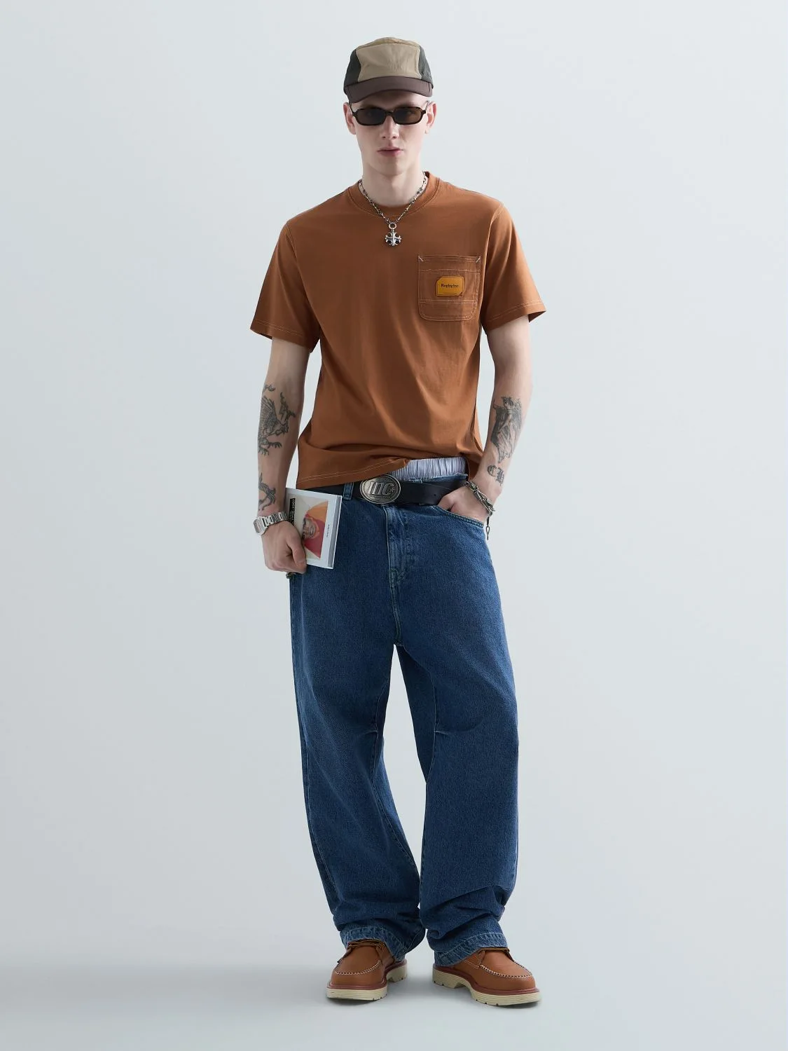 REPLAY KU6053.000.D23608P-TShirt KU6053.000.D23608P SADDLE BROWN 1
