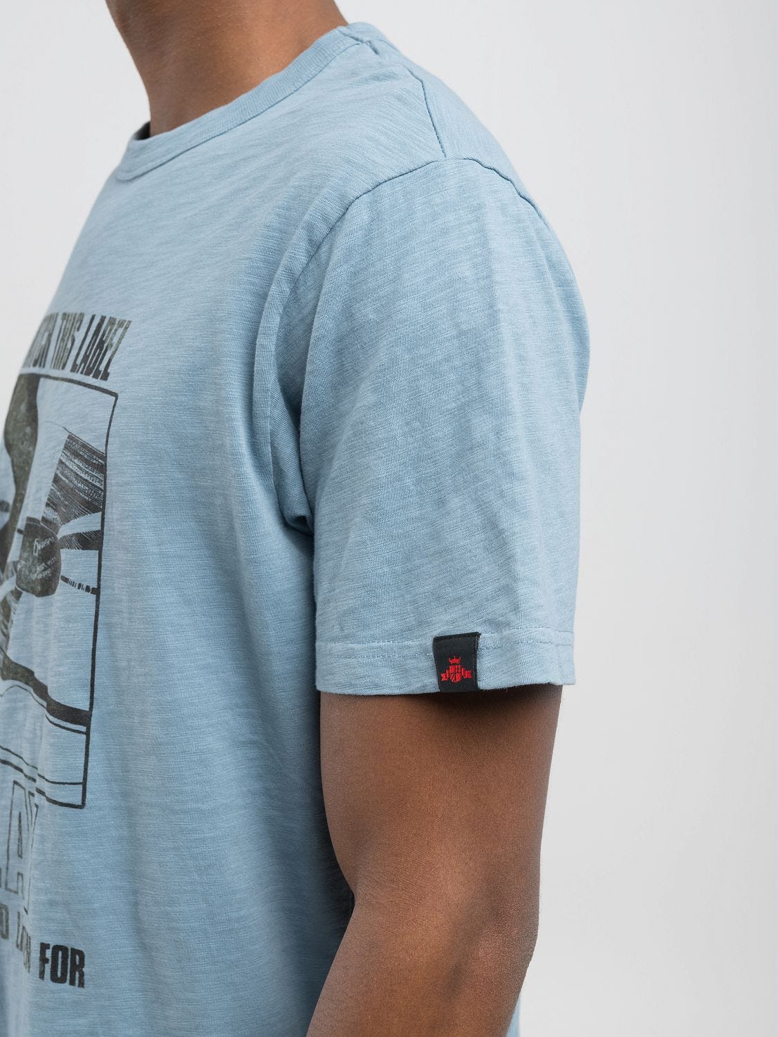 Shot jersey t-shirt with print Steel blue | Replay Jeans