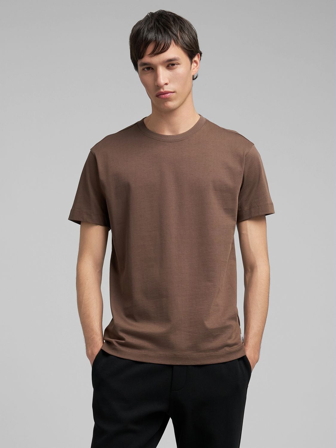 REPLAY COTTON JERSEY T-SHIRT M3285 .000.23804 BROWN 2