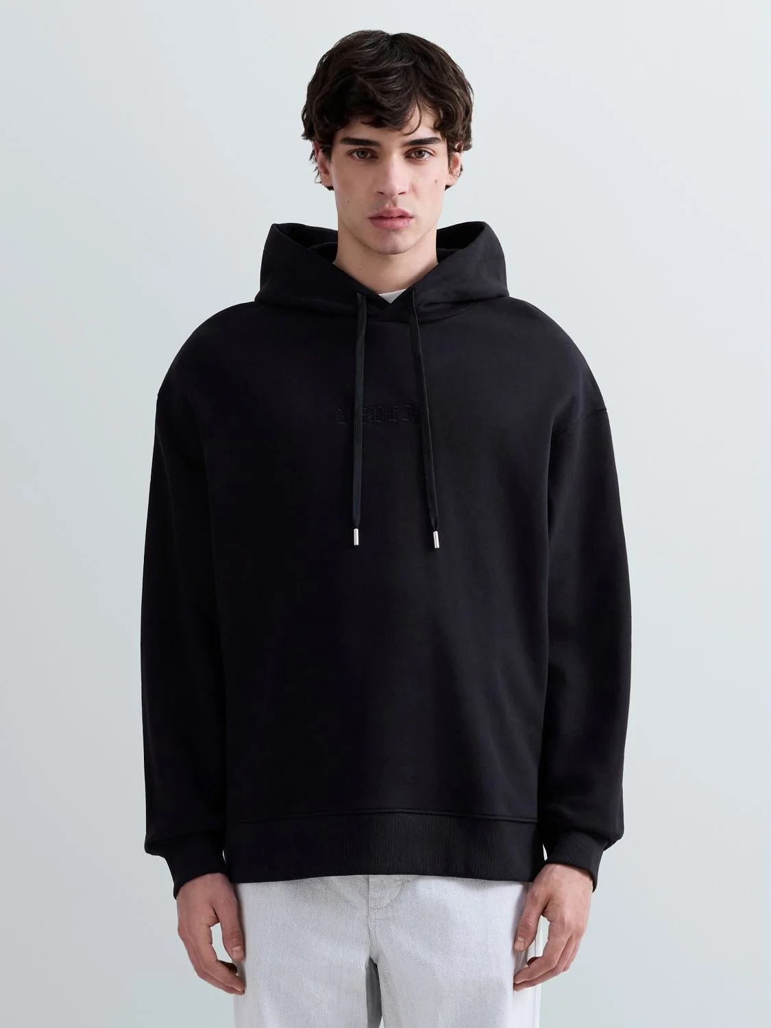 COTTON HOODY WITH LOGO