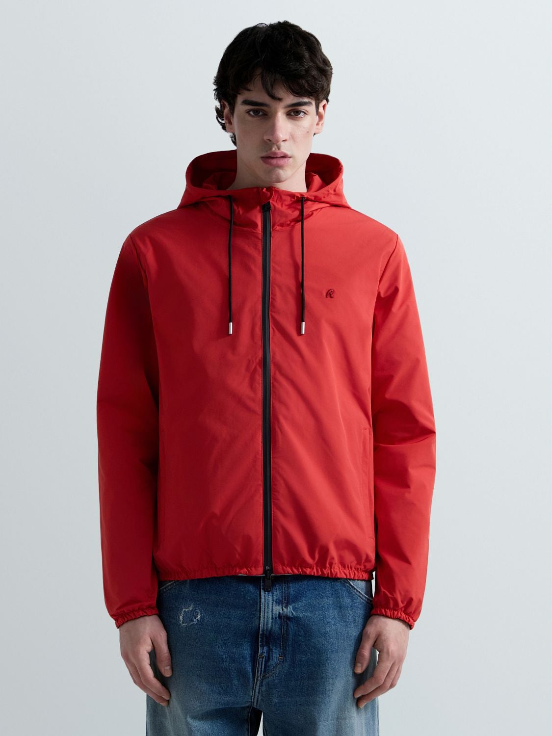 REPLAY JACKET WITH HOOD AND R LOGO M8338A.000.84876 RED 2