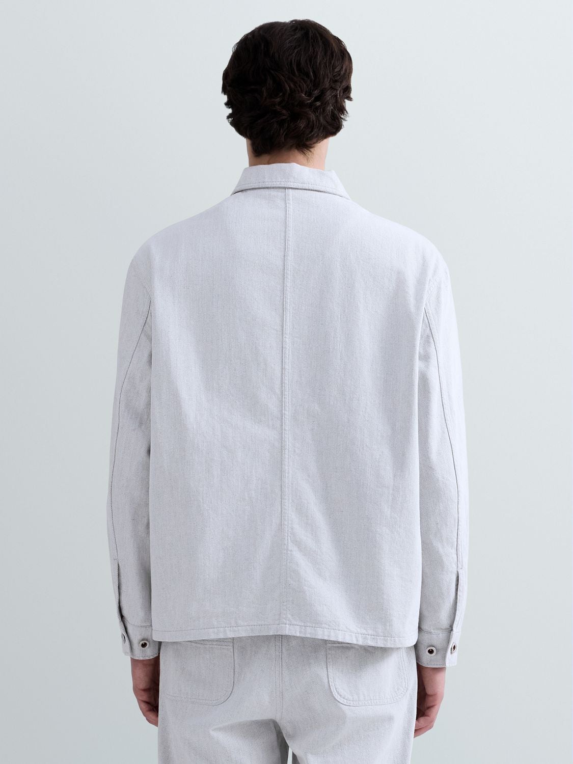 REPLAY REGULAR-FIT TWILL OVERSHIRT M8524 .000.52888 NAVY/CHALK 3