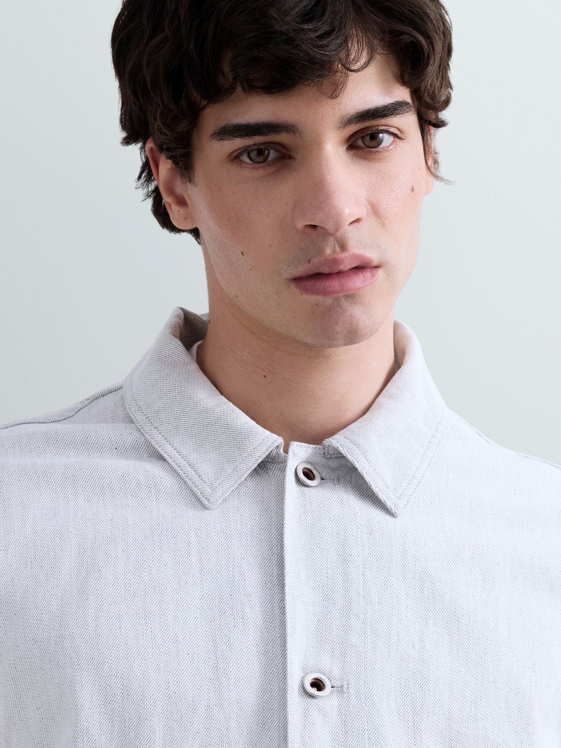 REPLAY REGULAR-FIT TWILL OVERSHIRT M8524 .000.52888 NAVY/CHALK 5