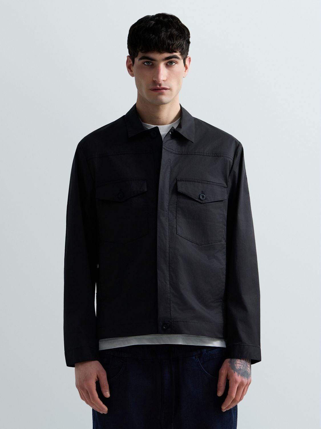 REPLAY REGULAR-FIT TWILL JACKET M8526 .000.85122 BLACK 2