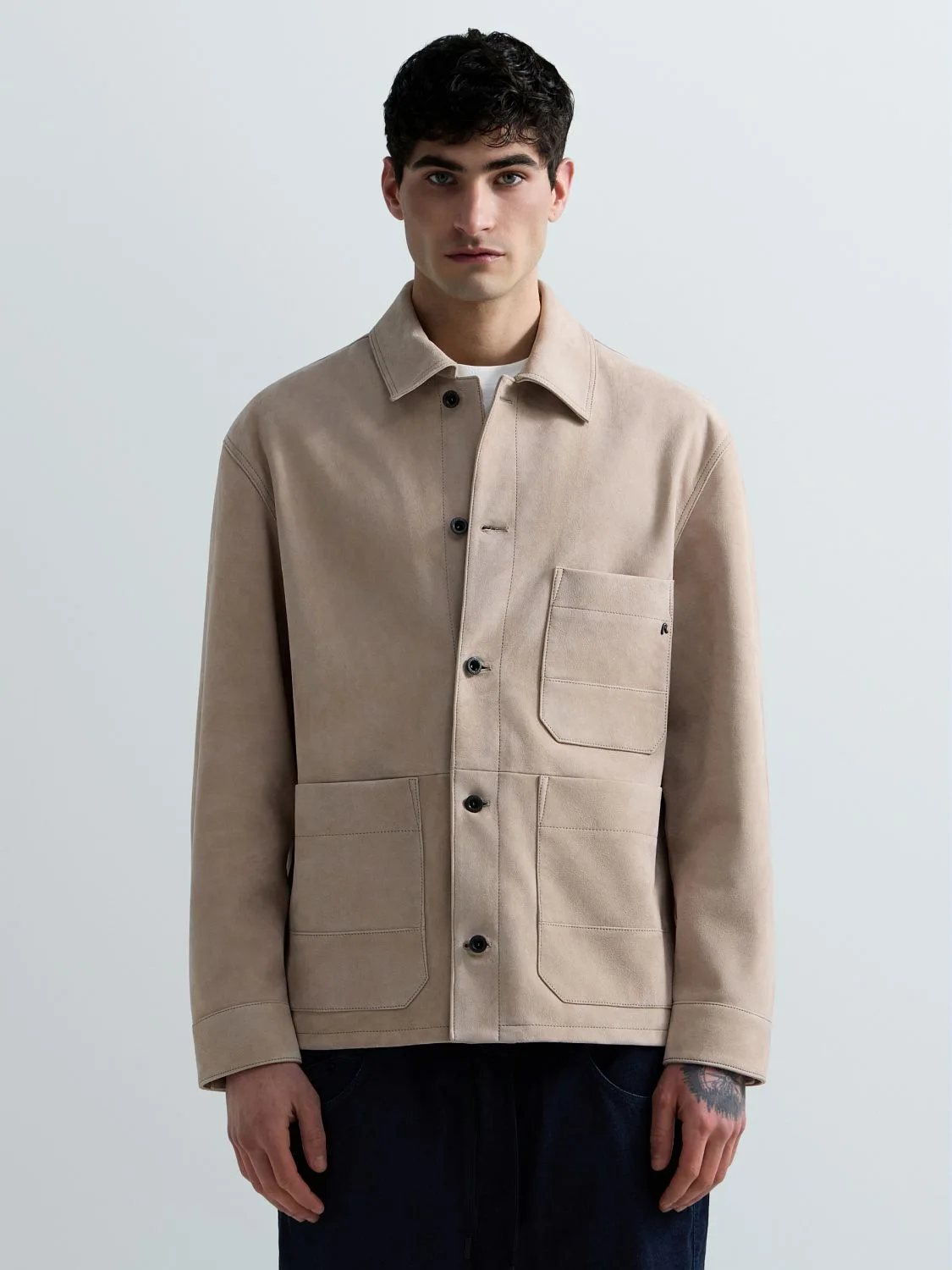 REPLAY SUEDE JACKET M8532 .000.85542 KHAKI 2