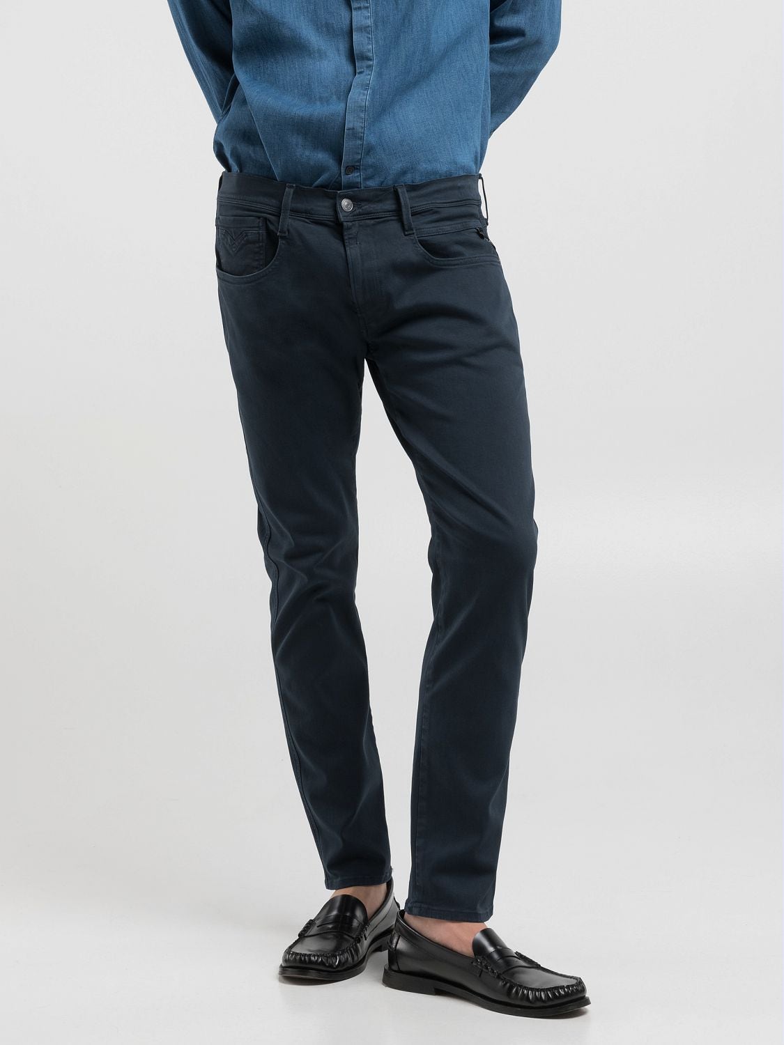 REPLAY ANBASS SLIM-FIT JEANS M914E .000.8366197 BLUE 2