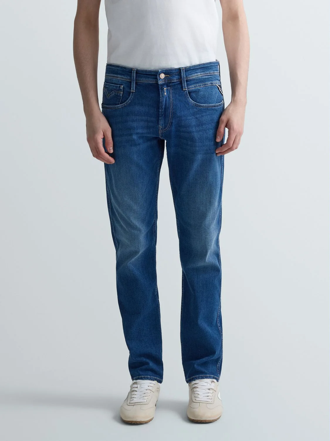 REPLAY ANBASS SLIM-FIT JEANS M914Y .000.573 840 DARK BLUE 2