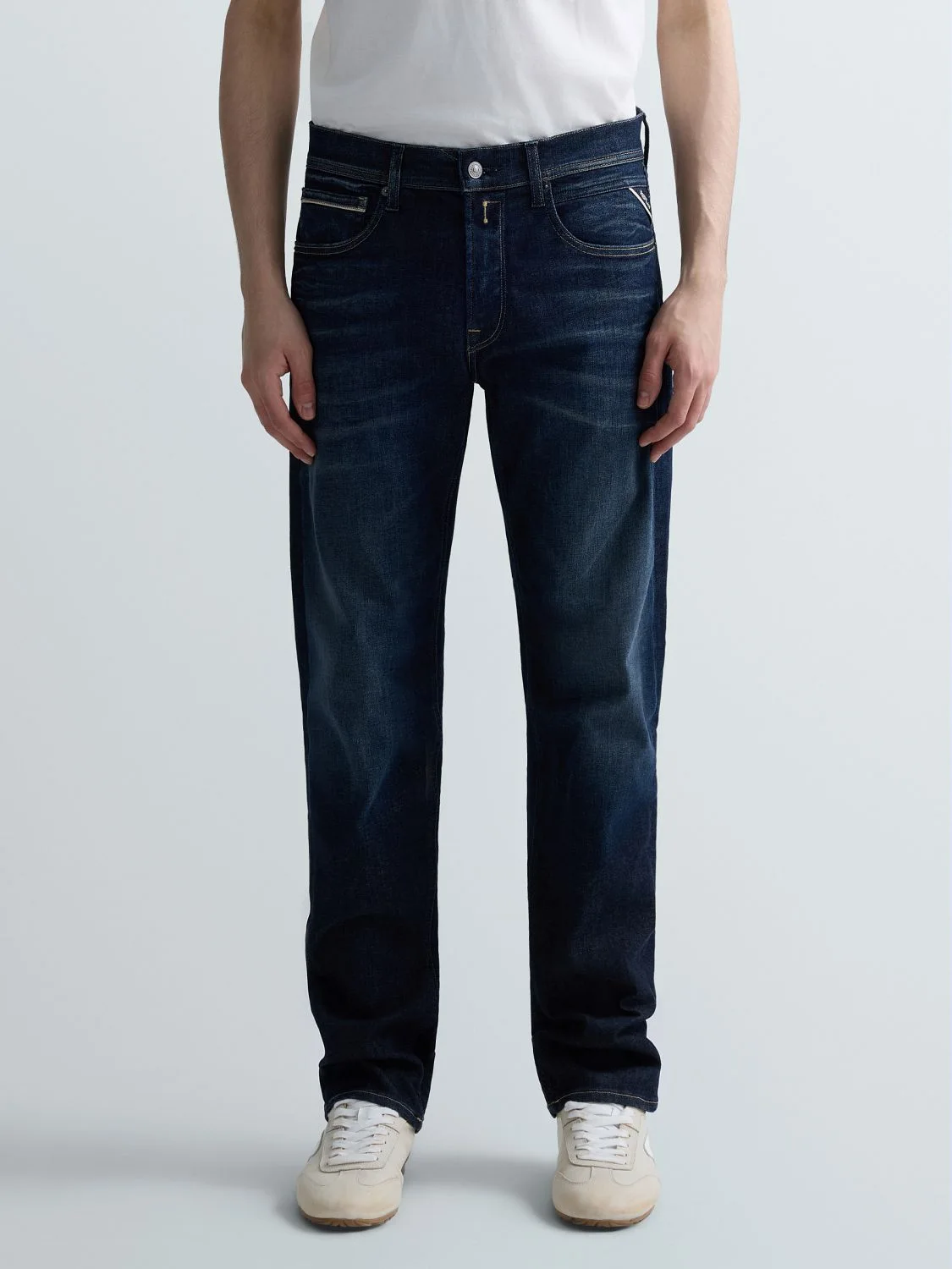 REPLAY GROVER STRAIGHT-FIT JEANS MA972Z.000.661 730 DARK BLUE 2