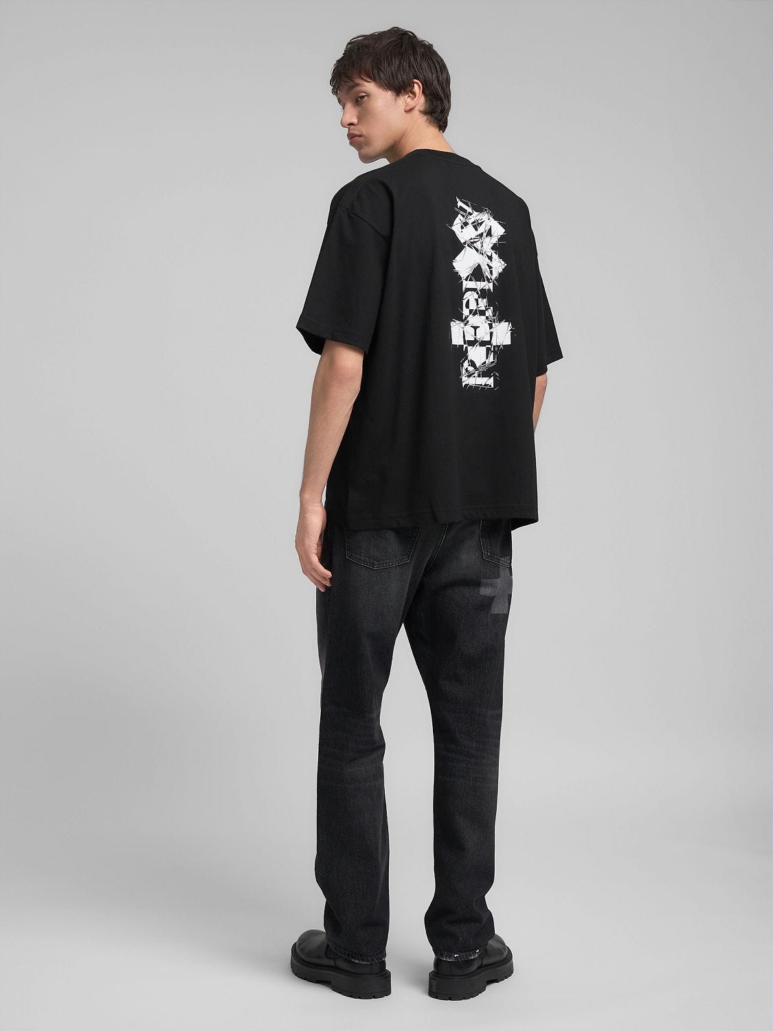 Crew-neck t-shirt with front and back replay x martin garrix