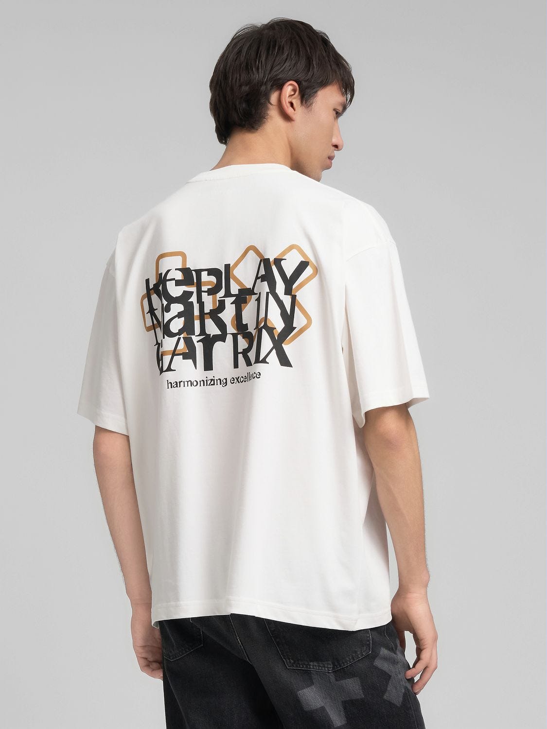 Crew-neck t-shirt with replay x martin garrix logos and