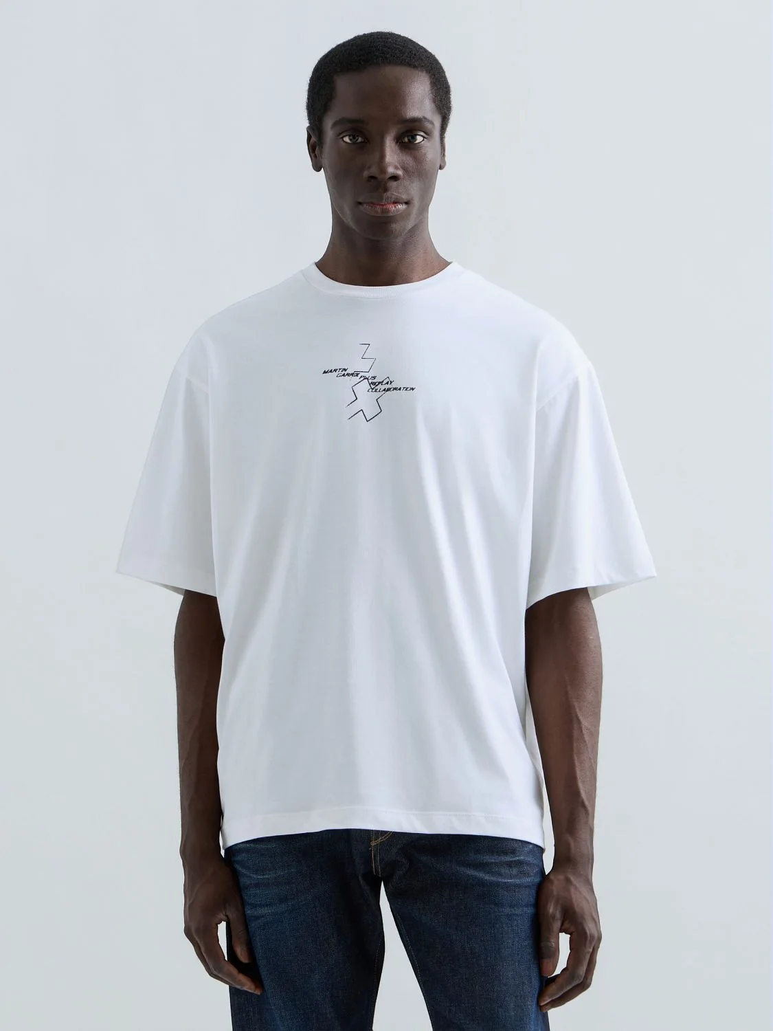 REPLAY REPLAY X MARTIN GARRIX T-SHIRT WITH LETTERING AND LOGO M005W .005.00QM9 NATURAL WHITE 2