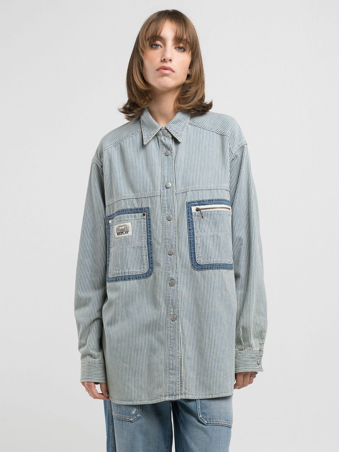 ZIGGY CHEN SYMMETRICAL FRONT PIECE SHIRT ANTIQUE _ FASCINATE