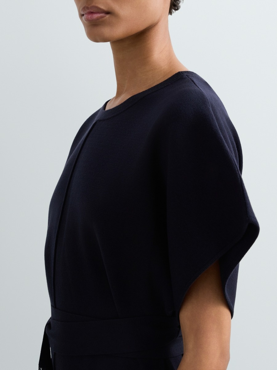 SHORT DRESS WITH FRAYED BELT