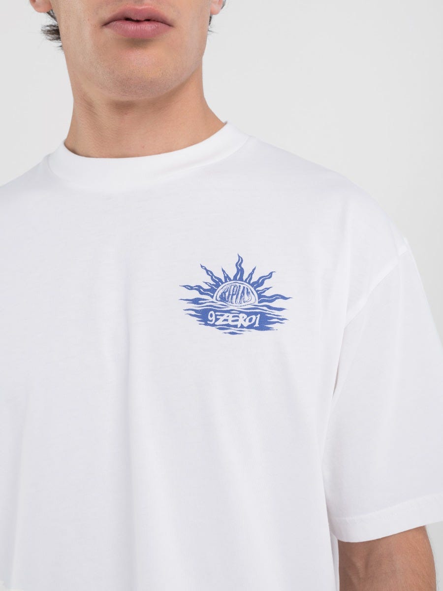 送料込★REPLAY★M6992.000.23454Tシャツ Genderless crew-neck t-shirt with 9zero1 logo and graphic