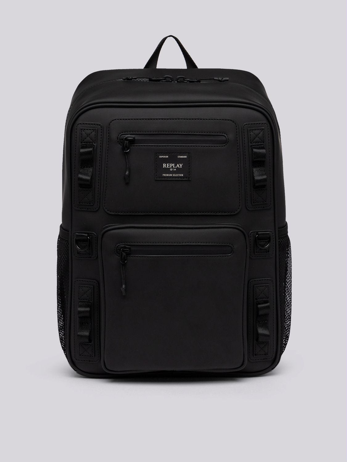 Twill backpack with flap Black | Replay Jeans
