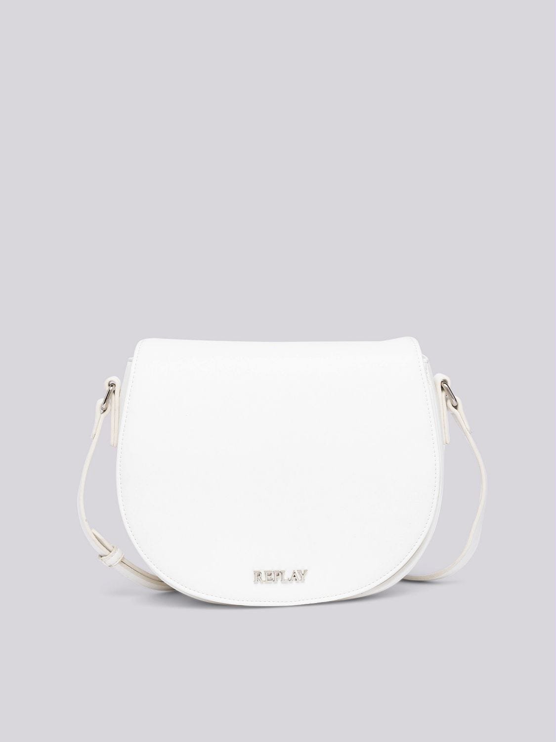 Solid-colour saddle bag Opt white | Replay Jeans