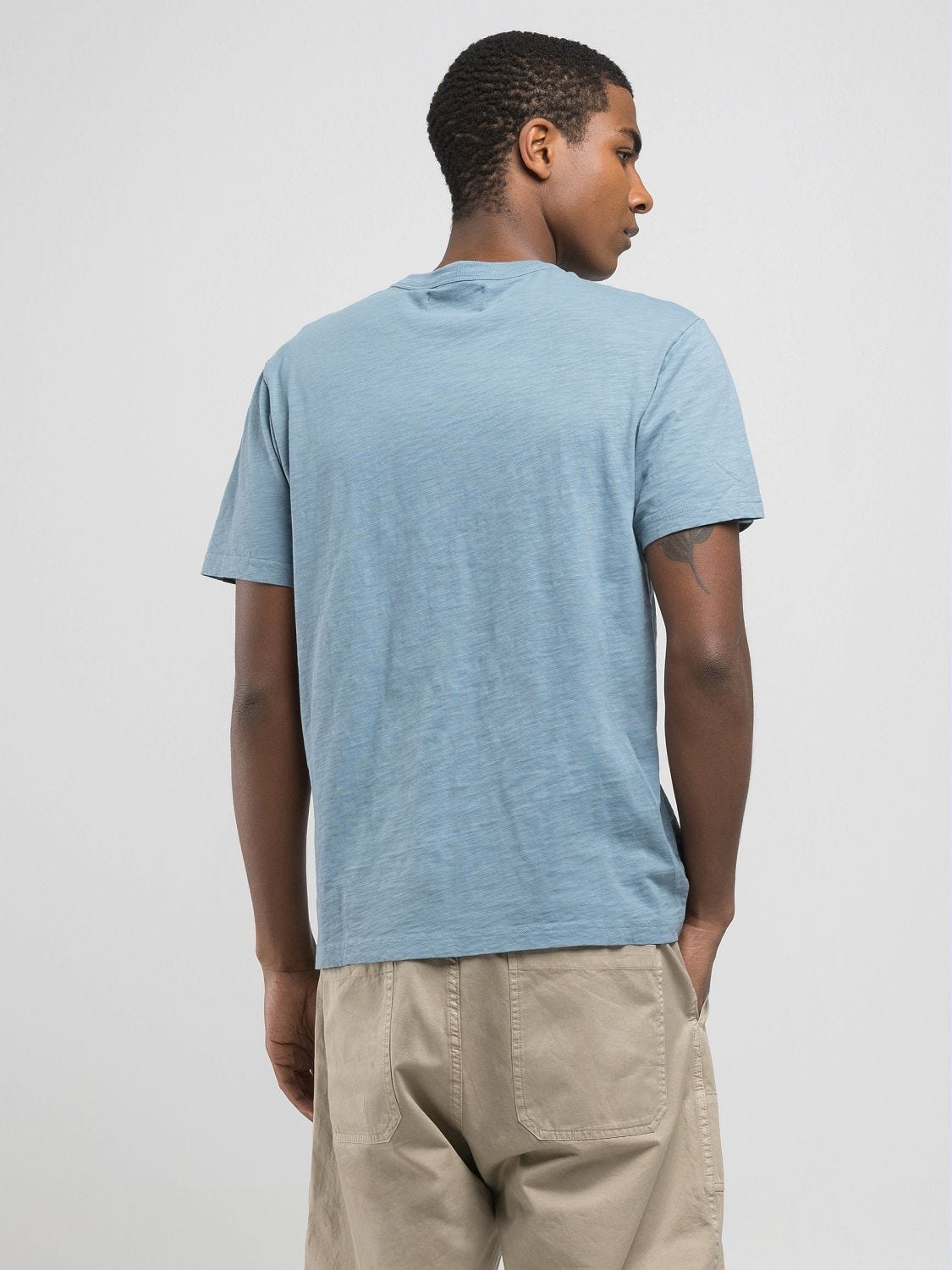 Shot jersey t-shirt with print Steel blue | Replay Jeans