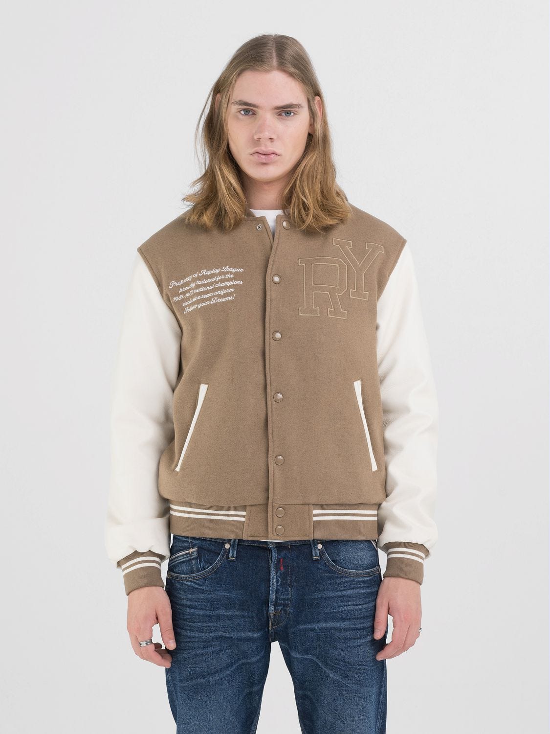 Varsity jacket with lettering Beaver | Replay Jeans