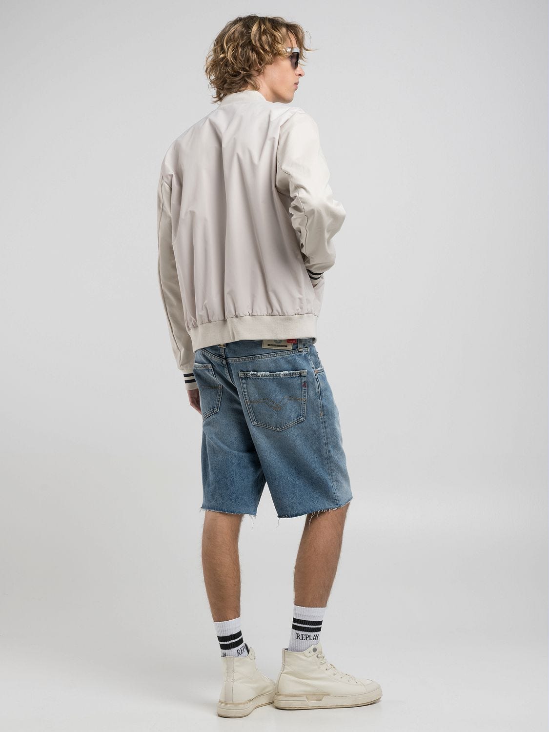 Off-White DIAG BRUSHED VARSITY スタジャン L Off-White Black Diag Varsity Bomber Jacket Off-White