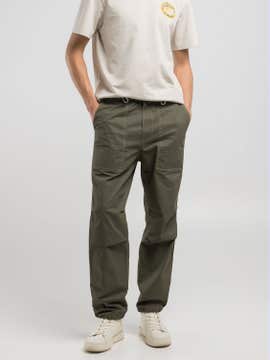 COTTON TWILL TROUSERS
