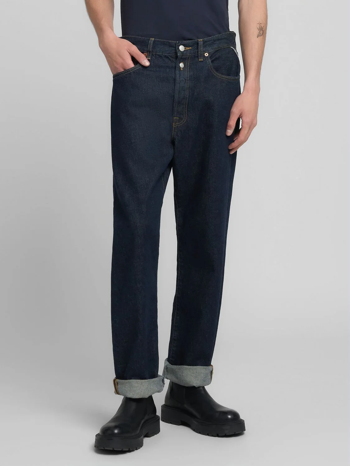 REPLAY M9ZERO1 STRAIGHT-FIT JEANS M9Z1  .000.800 07C DARK BLUE 2