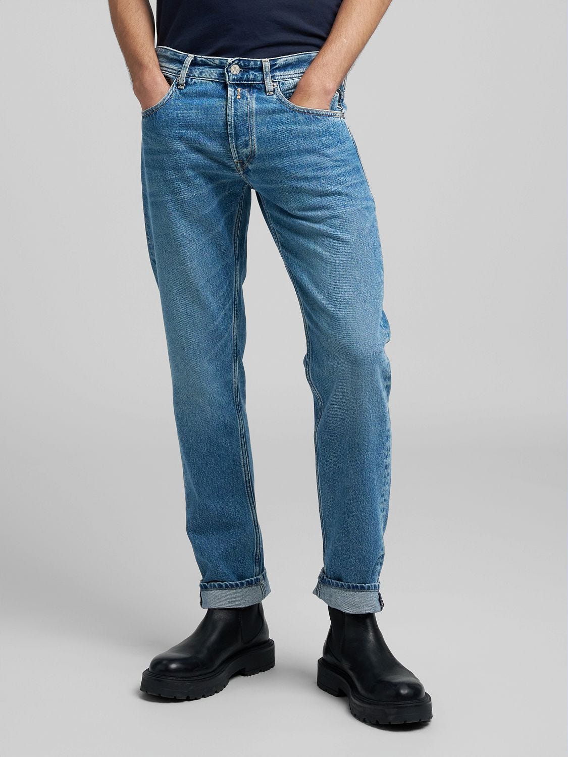 Grover straight-fit jeans Medium blue | Replay Jeans