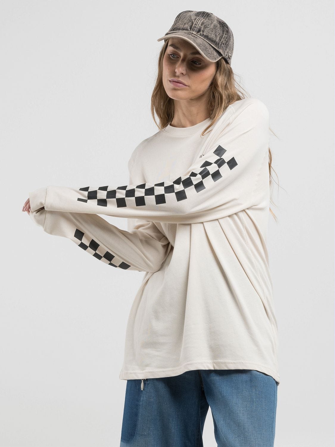 Cotton t-shirt with print Butter white | Replay Jeans