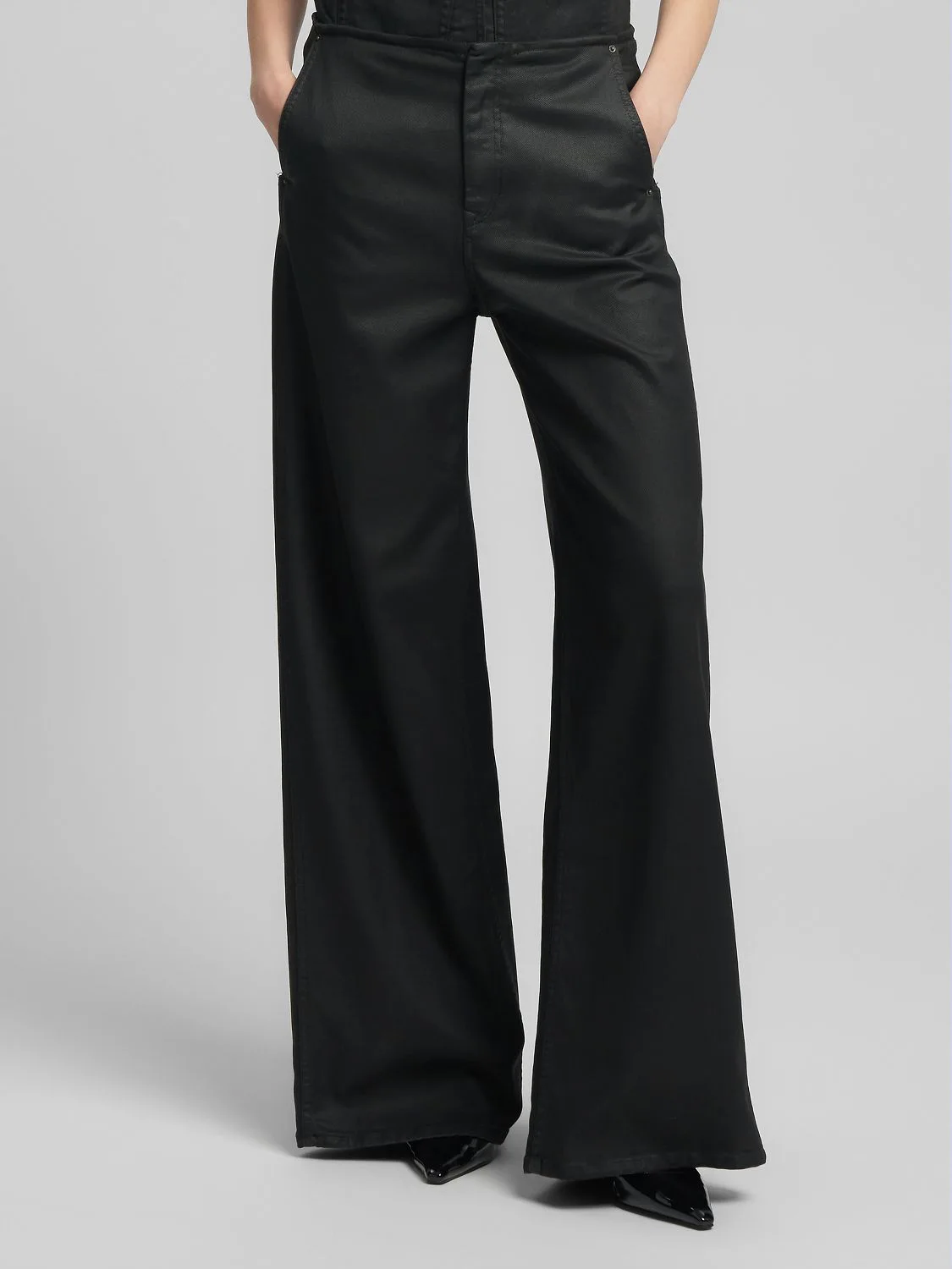 REPLAY WIDE-LEG JEANS W8248 .000.203 979 BLACK 2